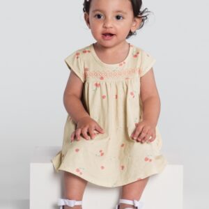 Vestido bebê menina de cerejas