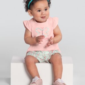 Conjunto bebê menina de borboleta