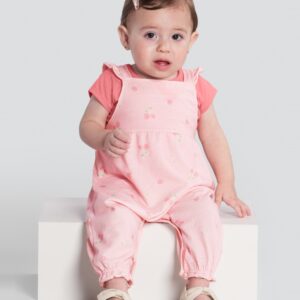 Conjunto bebê menina de cerejas