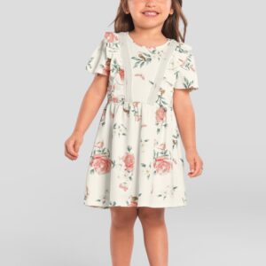 Vestido infantil menina de flores Mundi