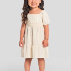 Vestido infantil menina em linho Mundi