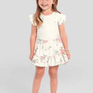 Conjunto infantil menina de flores Mundi