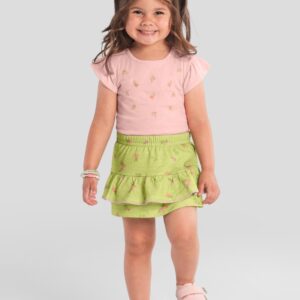 Conjunto infantil menina florido Brandili