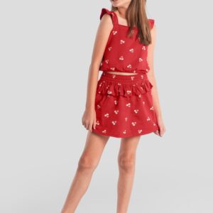 Conjunto infantil menina de cerejas Brandili