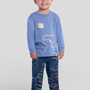 Pijama infantil menino de dinossauro brilha no escuro Brandili