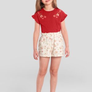 Conjunto infantil menina de flores Mundi