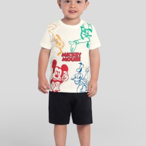 Camiseta infantil menino do Mickey Mouse Brandili